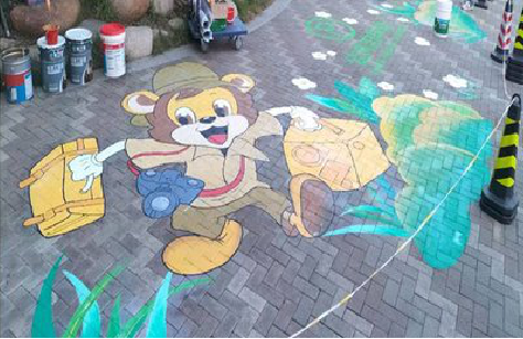 大邑夏季画地面彩绘会遇到的问题