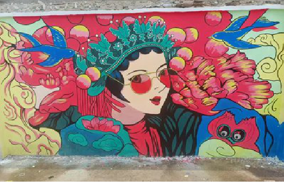 大邑墙体彩绘-网红墙