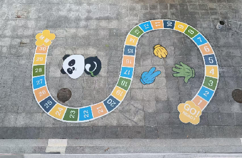 大邑地面游戏彩绘