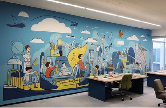 大邑办公室墙绘的特点。