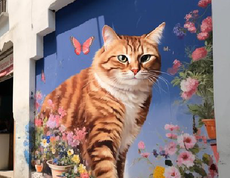 大邑自己绘制有个性的手绘墙