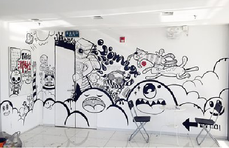 大邑手绘墙并非传统涂鸦。